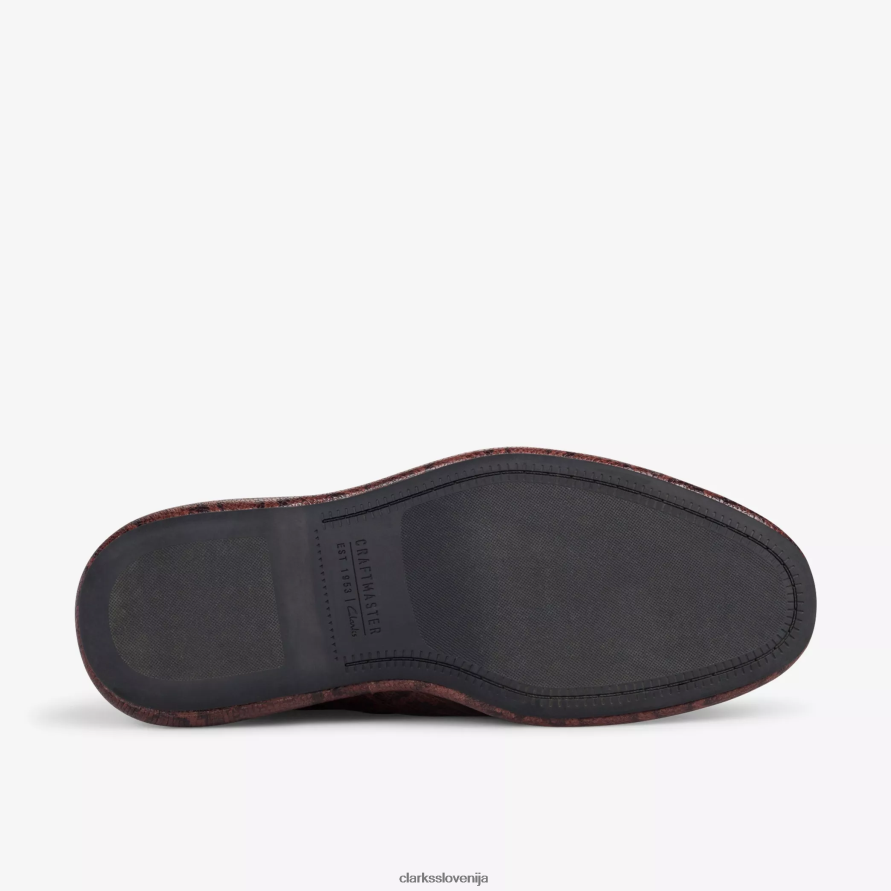 martine rose moški oxford 1 D0T6P6774 rjava kača Clarks