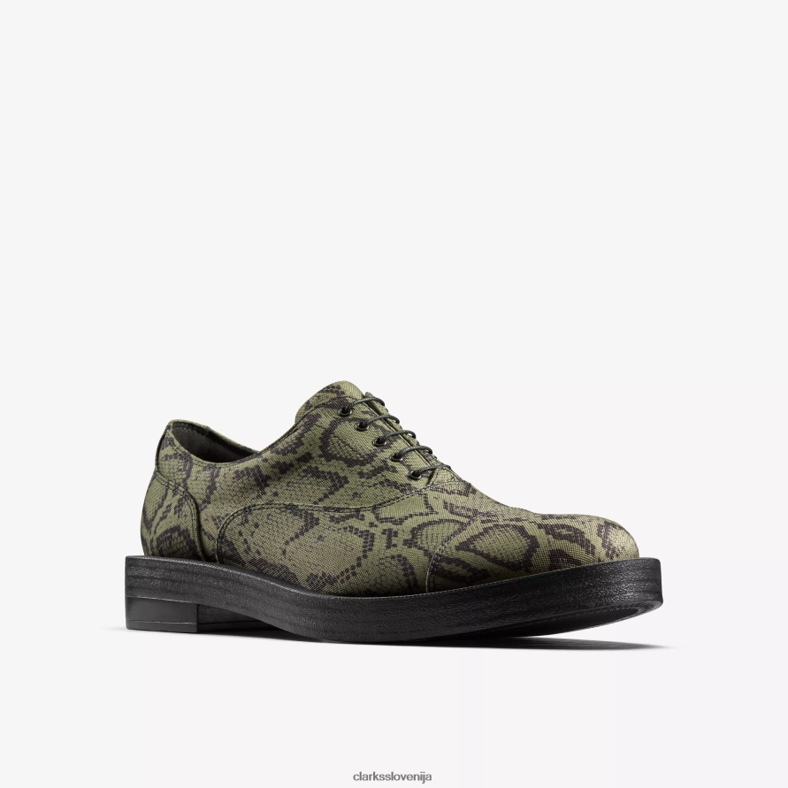 martine rose moški oxford 2 D0T6P6715 zelen tekstil Clarks