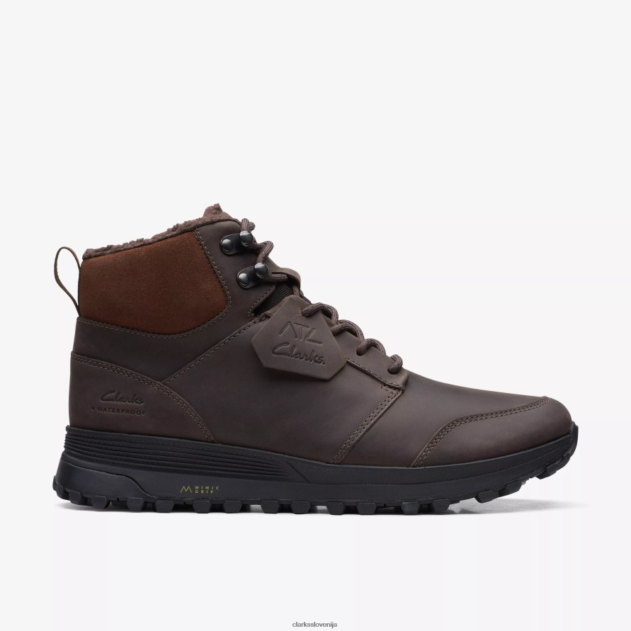 atl trek up vodoodporen D0T6P6860 rjavo toplo podloženo usnje Clarks