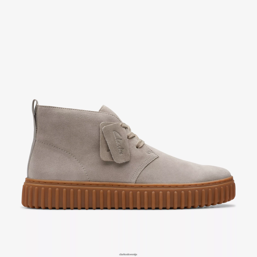 puščavski škorenj torhill D0T6P6905 svetlo siv semiš Clarks