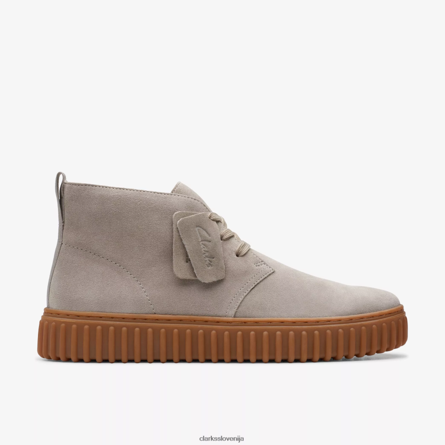 puščavski škorenj torhill D0T6P6905 svetlo siv semiš Clarks
