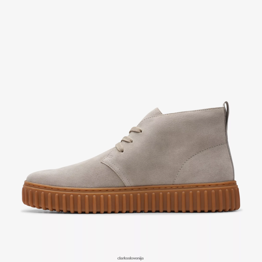 puščavski škorenj torhill D0T6P6905 svetlo siv semiš Clarks