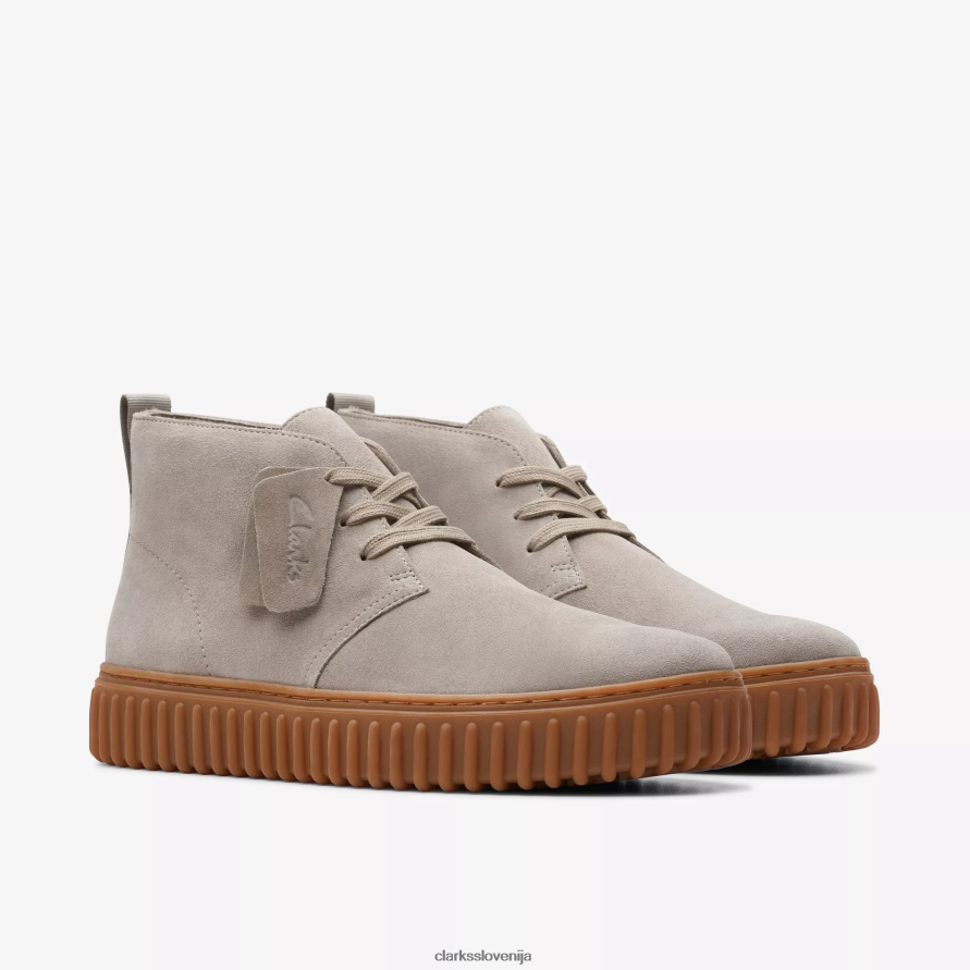 puščavski škorenj torhill D0T6P6905 svetlo siv semiš Clarks