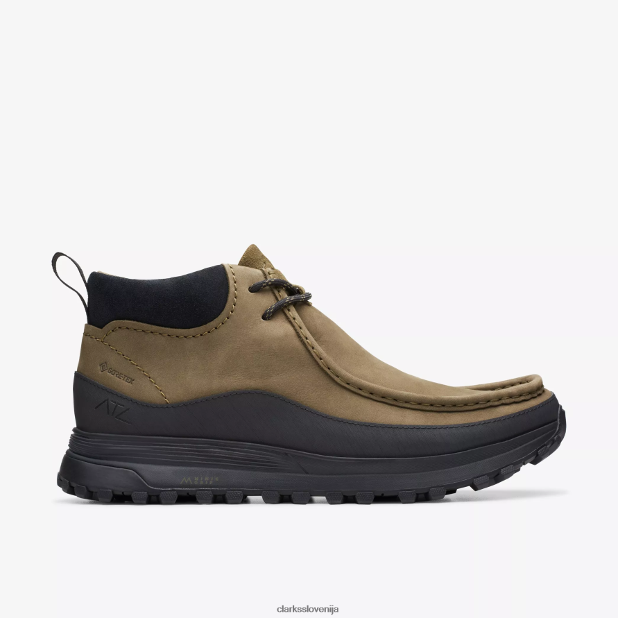 stenski škorenj atl trek gore-tex D0T6P6917 temno olivni nubuk Clarks