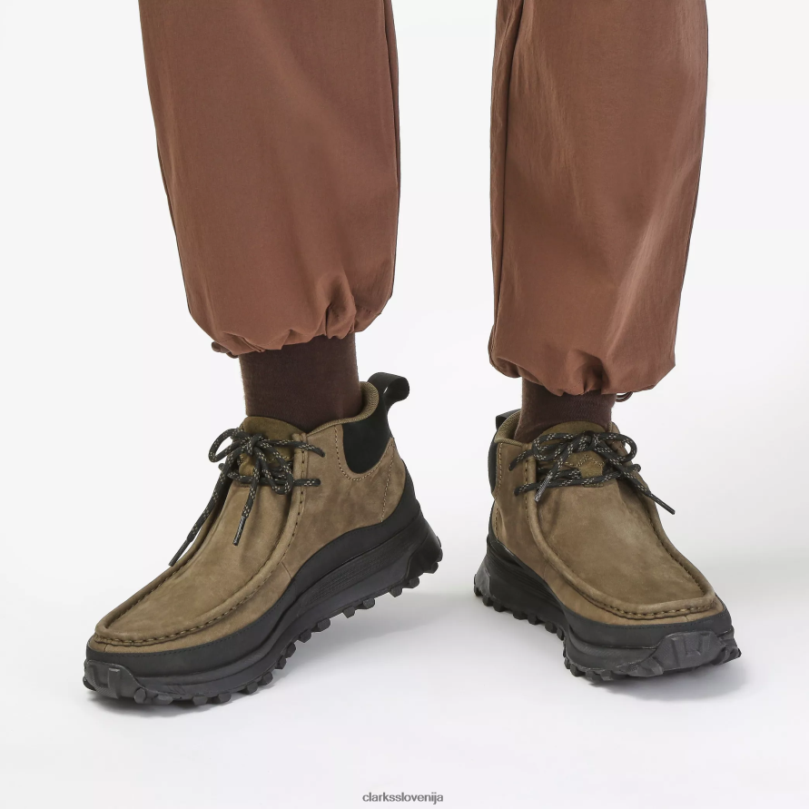 stenski škorenj atl trek gore-tex D0T6P6917 temno olivni nubuk Clarks