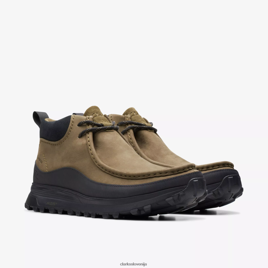 stenski škorenj atl trek gore-tex D0T6P6917 temno olivni nubuk Clarks