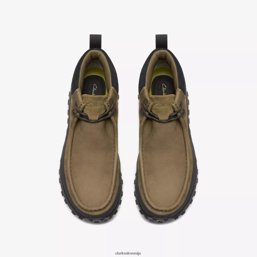 stenski škorenj atl trek gore-tex D0T6P6917 temno olivni nubuk Clarks