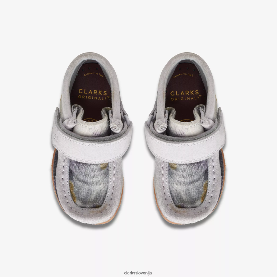 wallabee škorenj za malčka D0T6P61013 tekstil za kravato Clarks