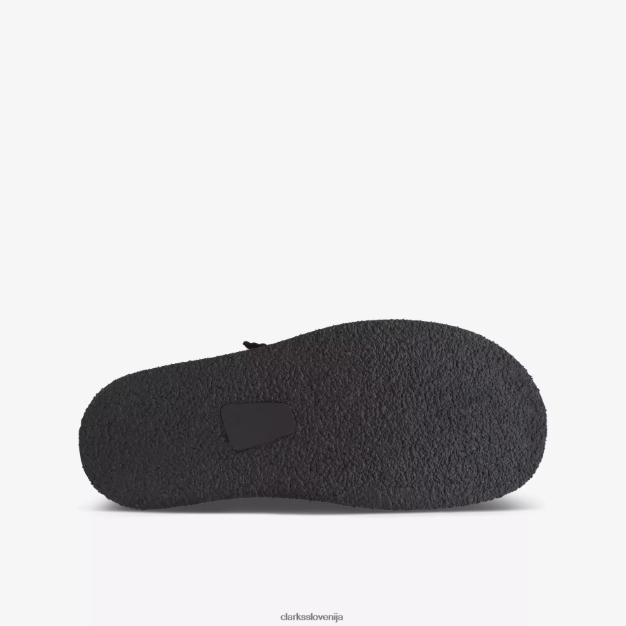 pohod po puščavi starejši D0T6P6978 črno usnje Clarks