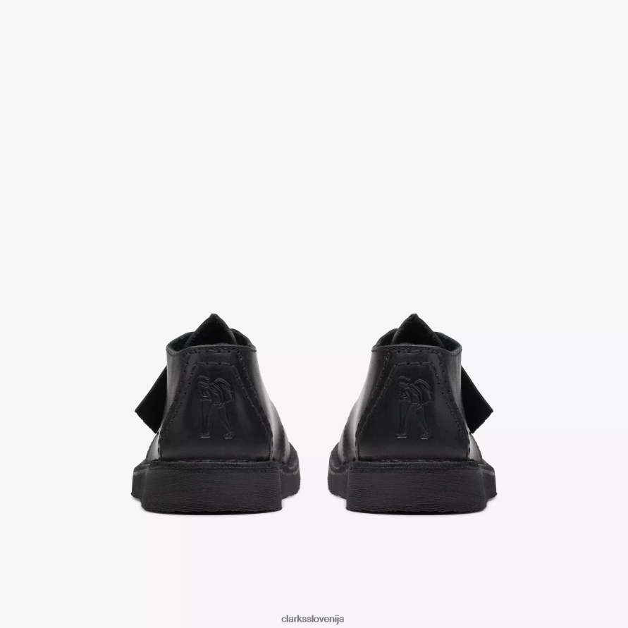 pohod po puščavi starejši D0T6P6978 črno usnje Clarks