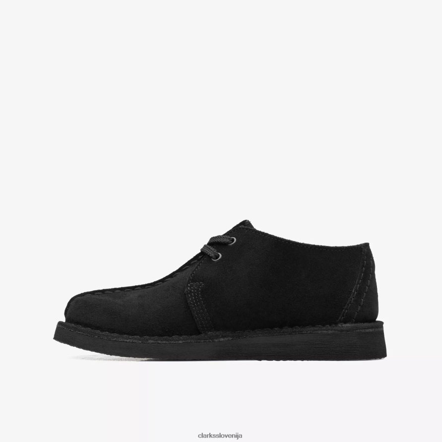 pohod po puščavi starejši D0T6P6979 črni semiš Clarks