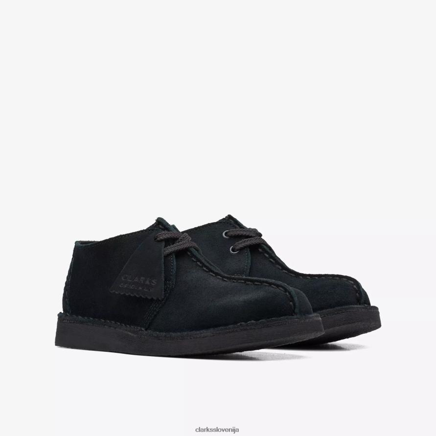 pohod po puščavi starejši D0T6P6979 črni semiš Clarks