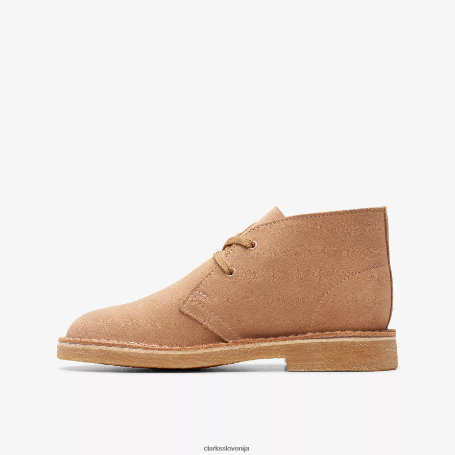 puščavski škorenj starejši D0T6P6987 topla bež semiša Clarks
