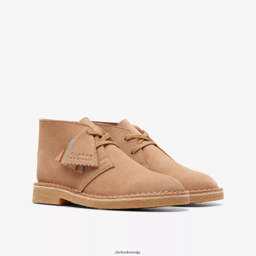 puščavski škorenj starejši D0T6P6987 topla bež semiša Clarks
