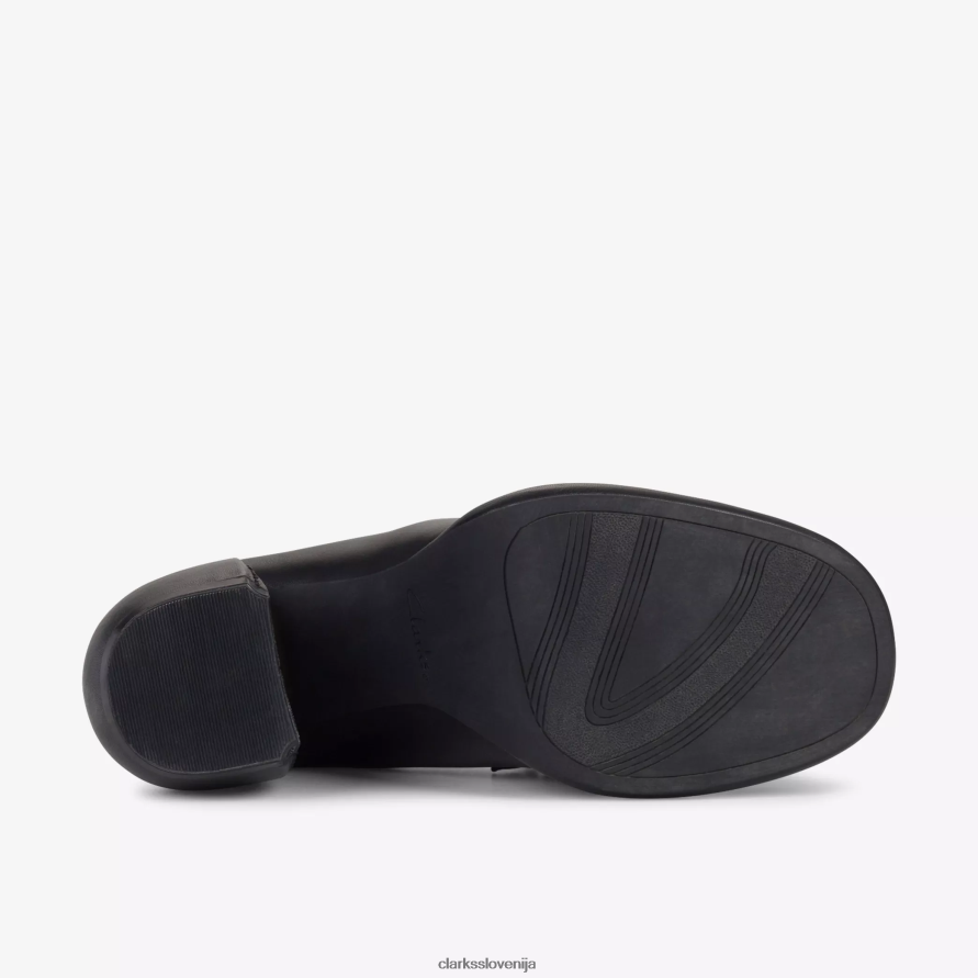 ženske mokasine martine rose 1 D0T6P6246 črno usnje Clarks