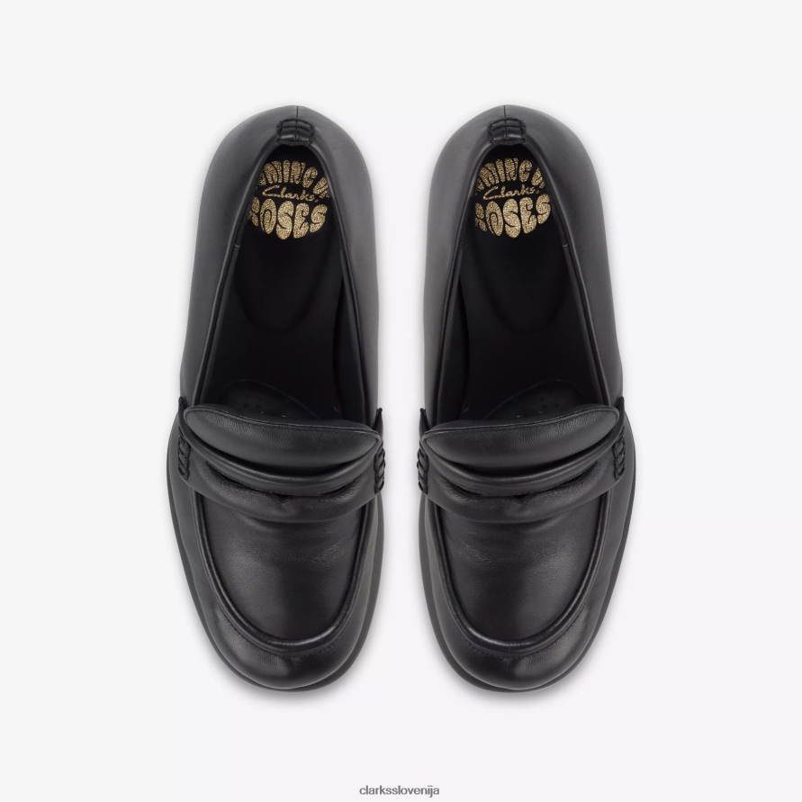 ženske mokasine martine rose 1 D0T6P6246 črno usnje Clarks