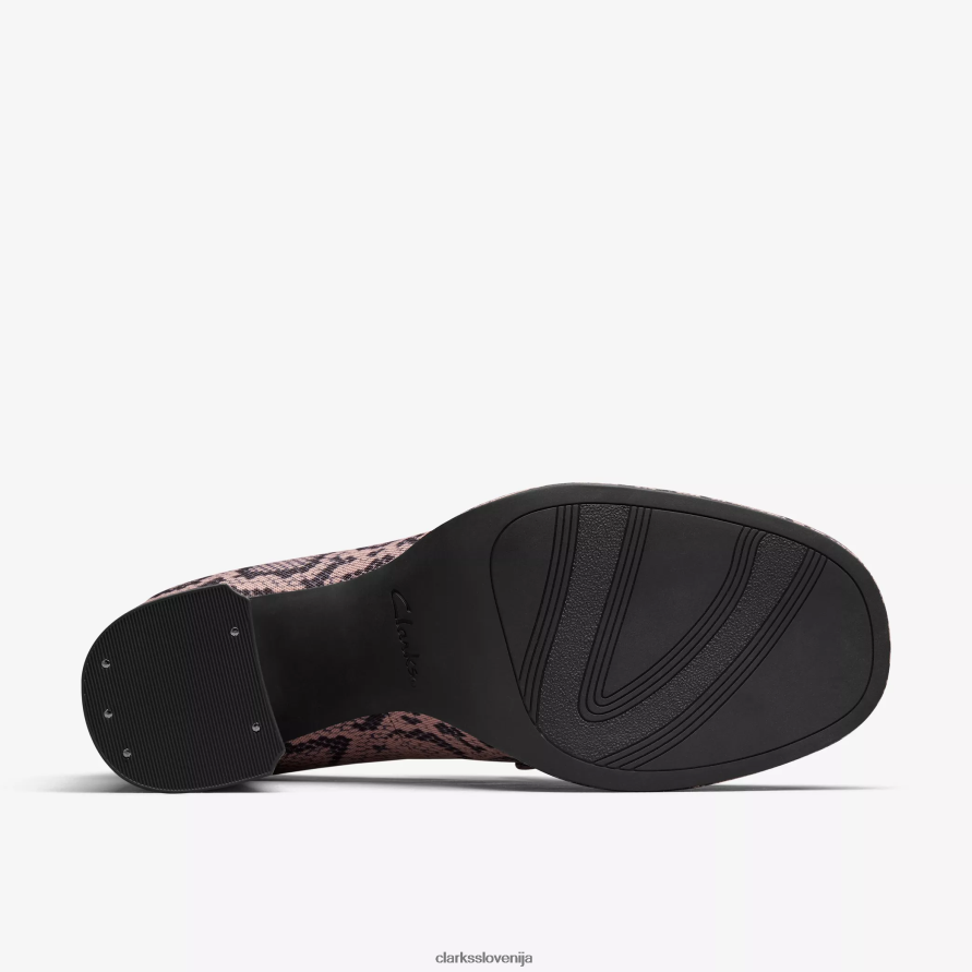 ženske mokasine martine rose 2 D0T6P6219 rožnati tekstil Clarks