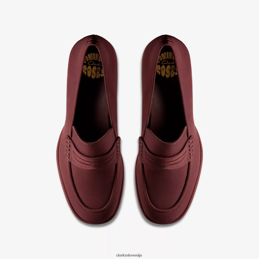 ženske mokasine martine rose 2 D0T6P6220 tekstil volovske krvi Clarks
