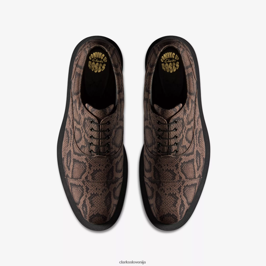 martine rose ženske oxford 2 D0T6P6203 rjav tekstil Clarks
