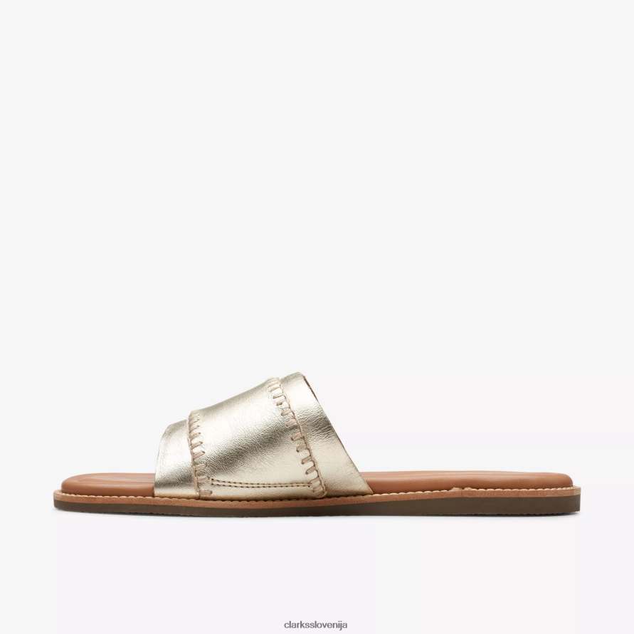 pomorska mula D0T6P6105 usnje v barvi šampanjca Clarks