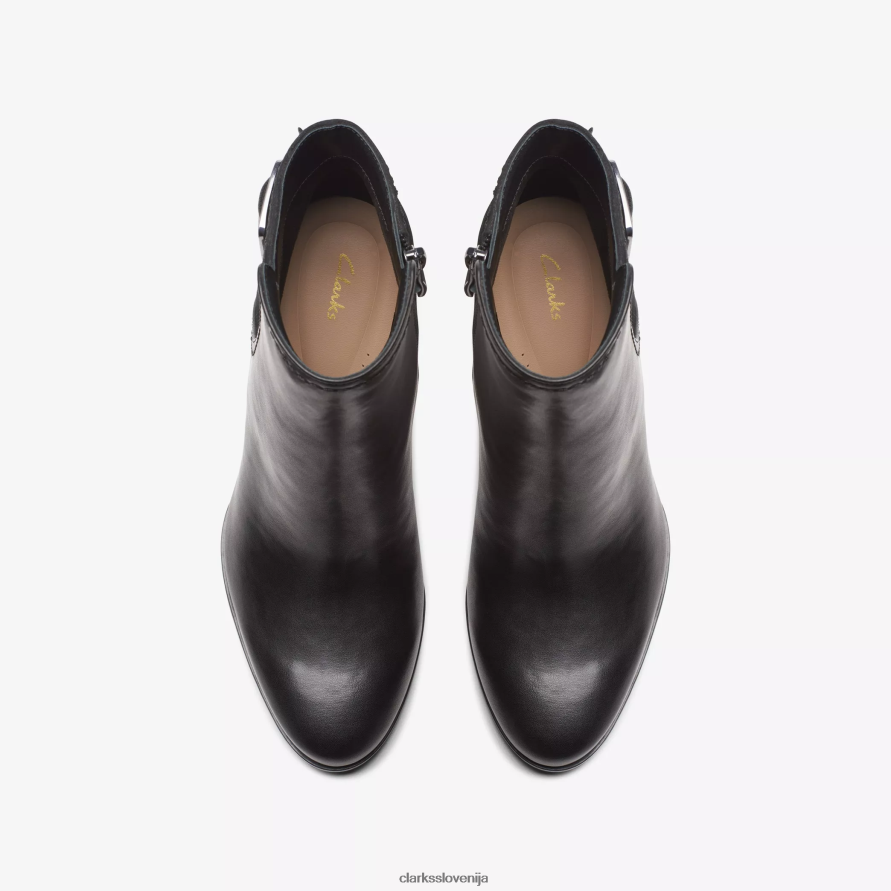 zaponka freva 85 D0T6P6404 črno usnje Clarks